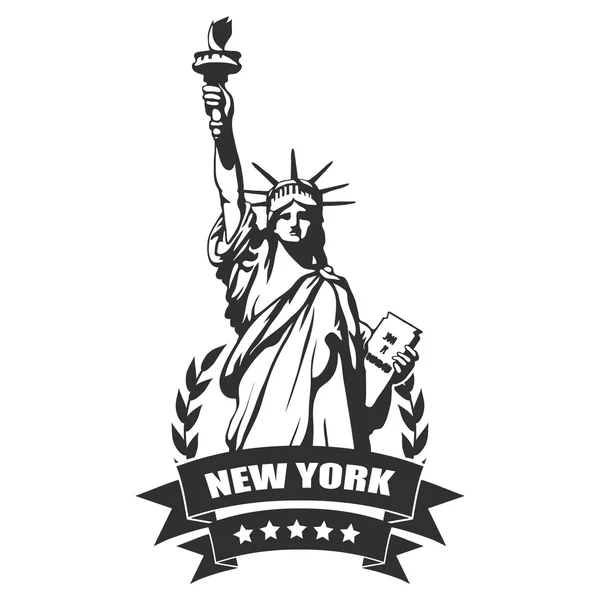 Νέα Υόρκη City.Statue της ελευθερίας — Διανυσματικό Αρχείο