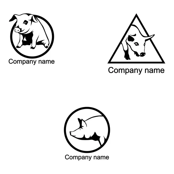 Σύνολο των χοίρων λογότυπο — Διανυσματικό Αρχείο
