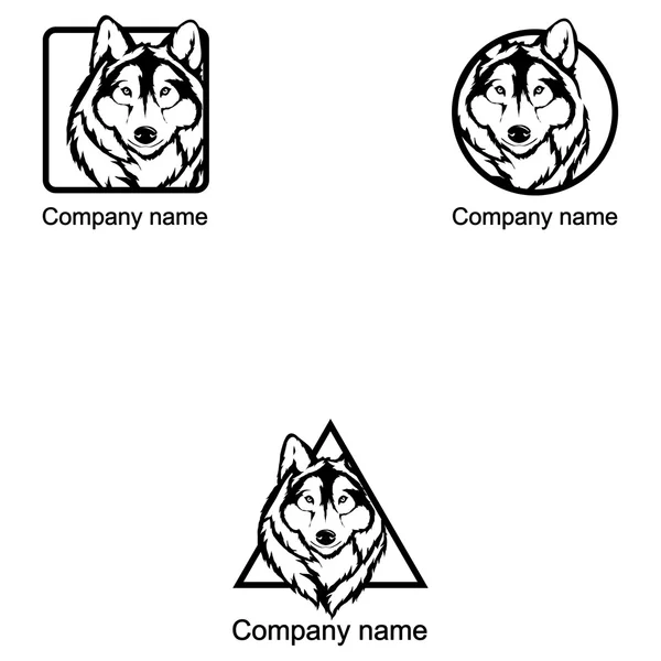 Conjunto de logotipo de Wolf — Archivo Imágenes Vectoriales