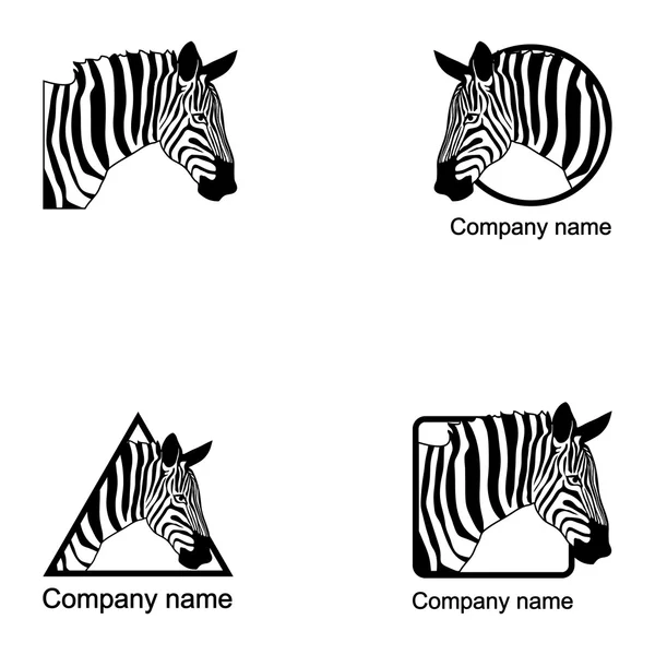 Zebra logo illustration — Stock Vector