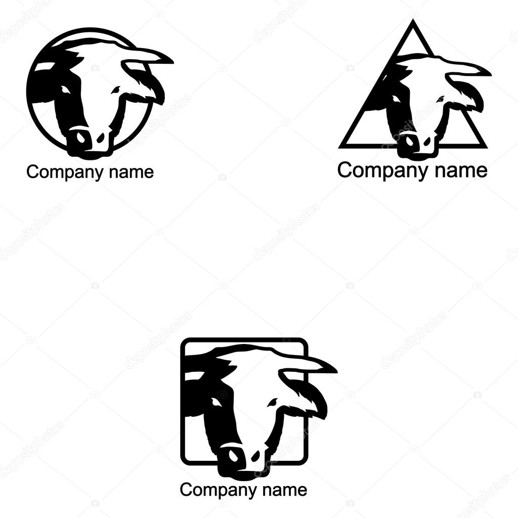 Set of Bull logo vector illustration