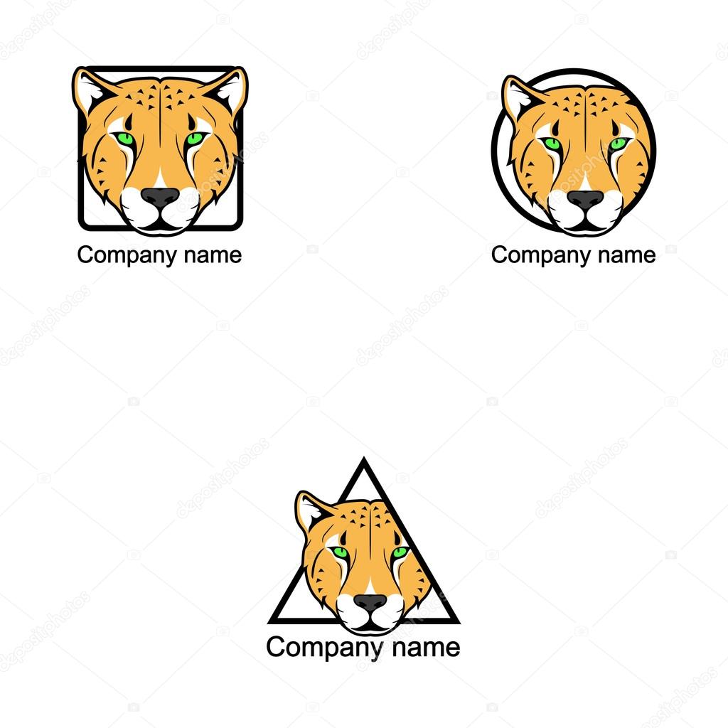 Set of Cheetah logo vector illustration