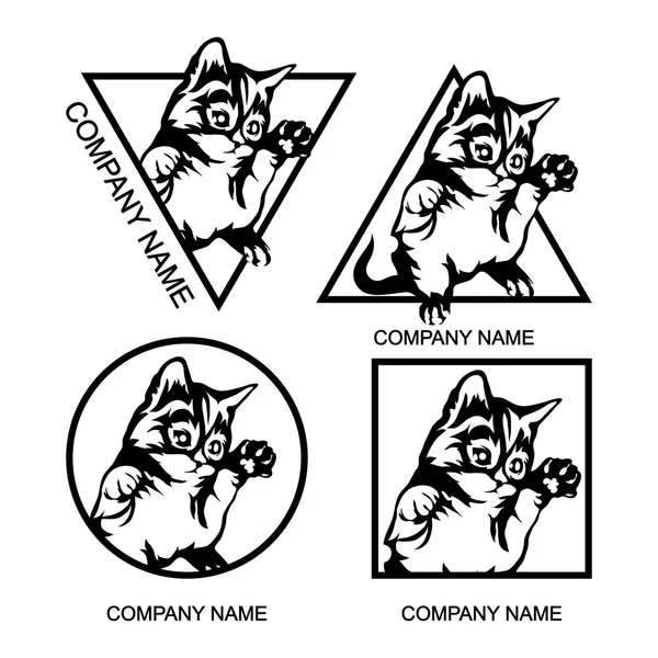 Σύνολο γάτα λογότυπο — Διανυσματικό Αρχείο