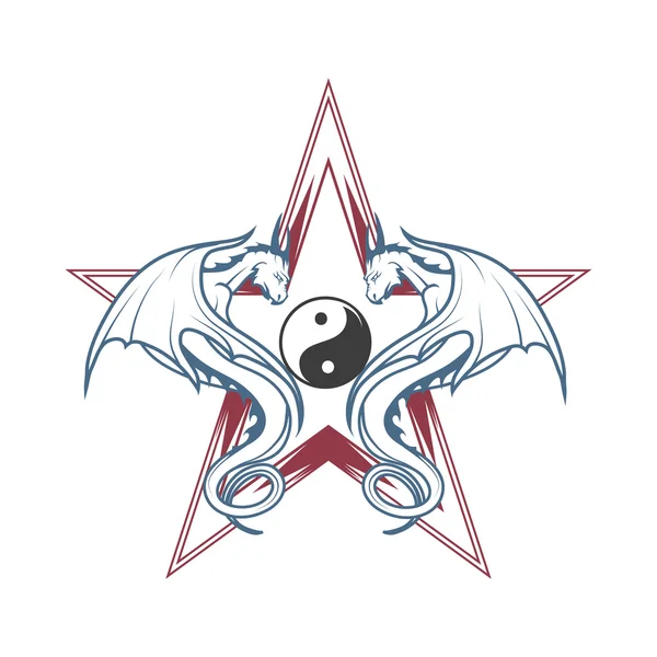 Draken logo pictogram — Stockvector