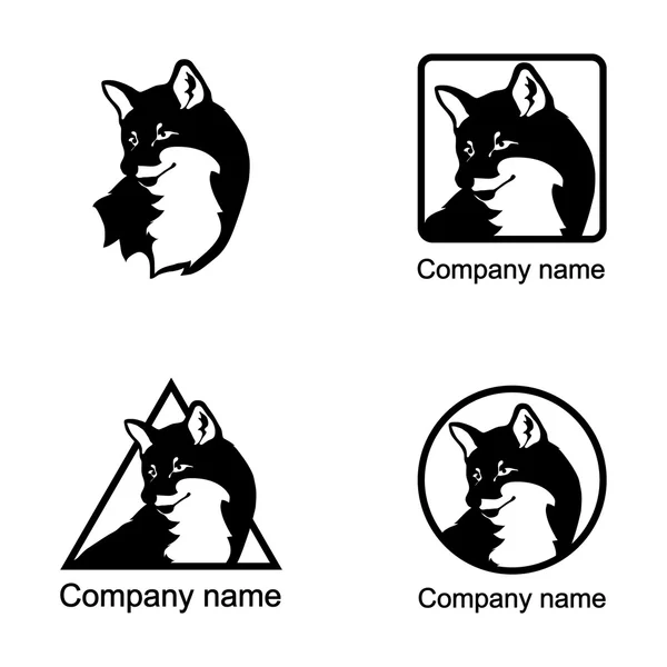 Zestaw z logo fox — Wektor stockowy