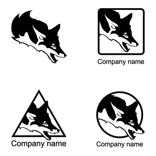 Conjunto de logos de zorro — Archivo Imágenes Vectoriales