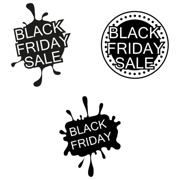 Ensemble de logos de vente Black Friday — Image vectorielle