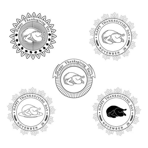 Логотипы жареной индейки — стоковый вектор