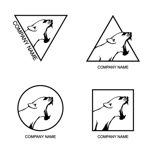 Conjunto de logotipos Panther — Vetor de Stock