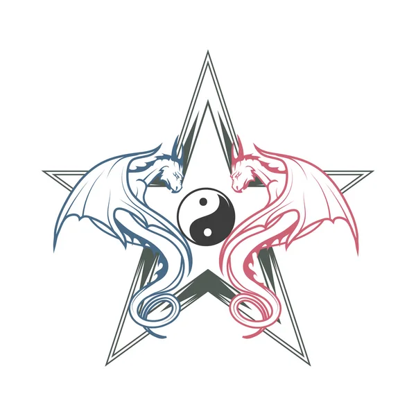 Dragons logo icon — Stock Illustration Dragons logo icon Vector Graphics