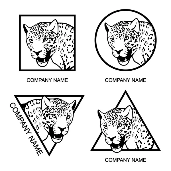 Conjunto de logotipo de Leopard — Archivo Imágenes Vectoriales