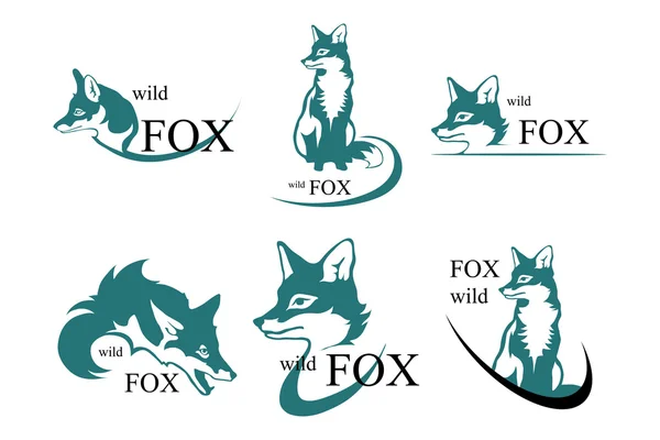Szett, fox logó — Stock Vector