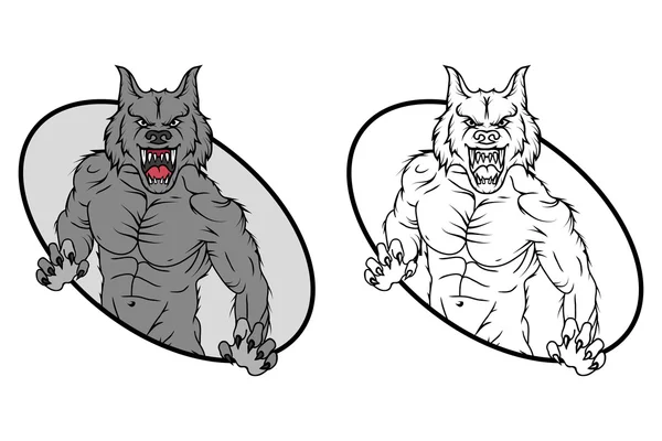 Conjunto de logotipo Wolf —  Vetores de Stock