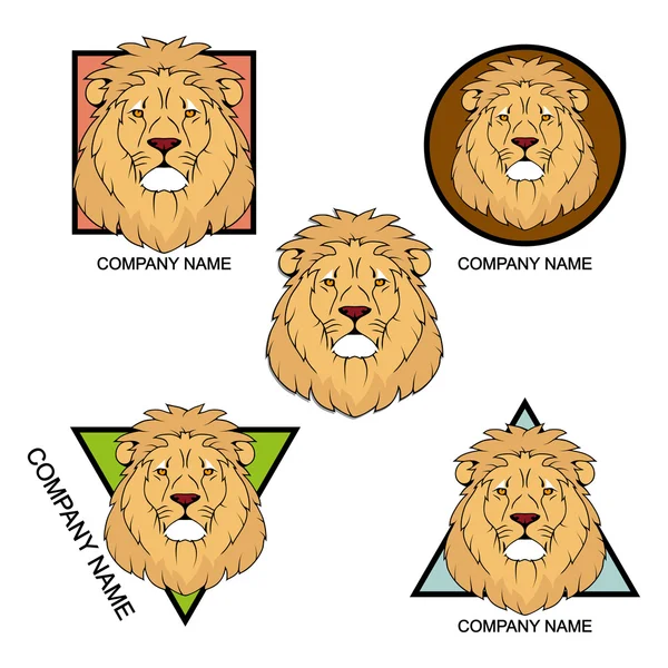 Set of lion logo — Stock Vector