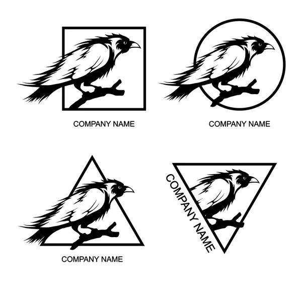 Reeks van crow-logo — Stockvector