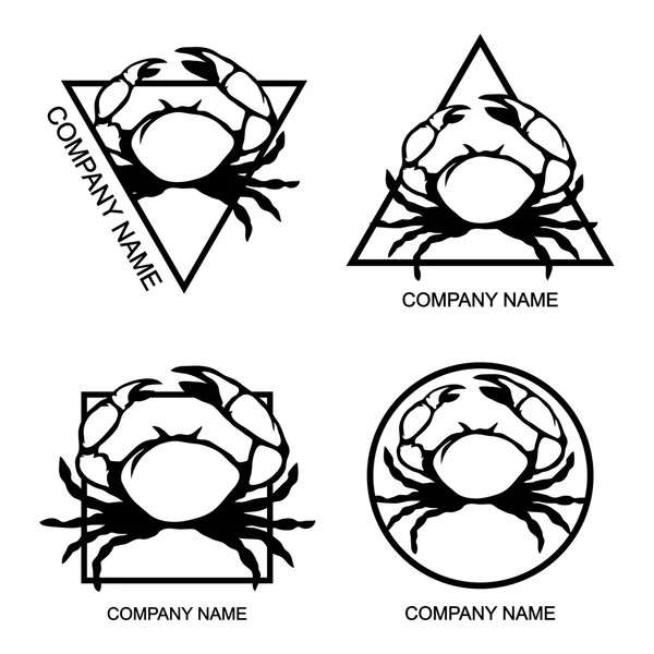 Conjunto de logotipo do caranguejo — Vetor de Stock