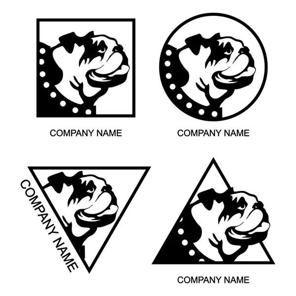 Набір логотипу бульдога — стоковий вектор