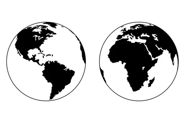 Ilustración hemisferio terrestre — Archivo Imágenes Vectoriales