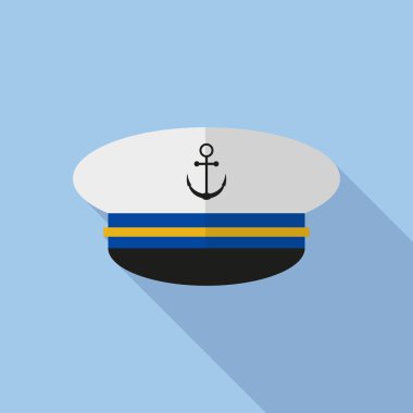 düz görüntü kaptanları şapka 