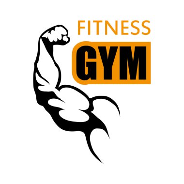 Vücut geliştirmeci Fitness logosu