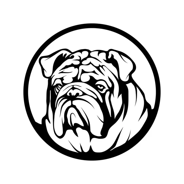 Bulldog logó illusztráció — Stock Vector