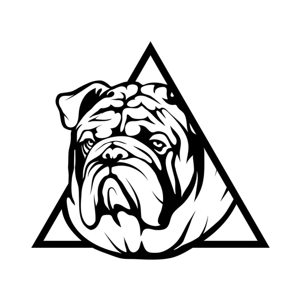 Bulldog logosu illüstrasyon — Stok Vektör