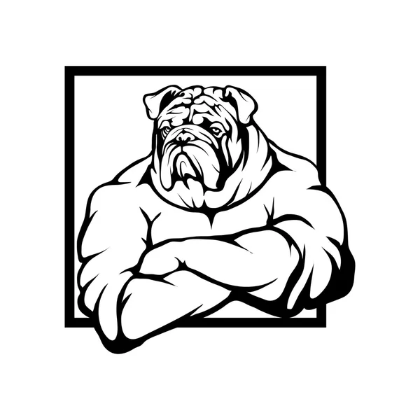 Bulldogge Logo Illustration — Stockvektor