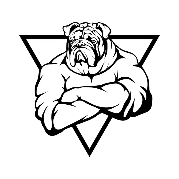 Bulldog logotyp illustration — Stock vektor