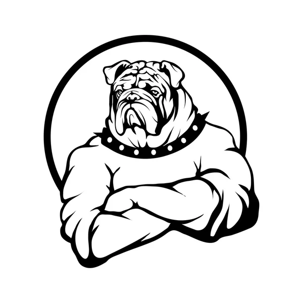 Bulldog logotyp illustration — Stock vektor