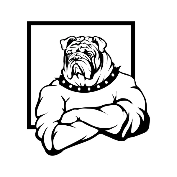Bulldogge Logo Illustration — Stockvektor