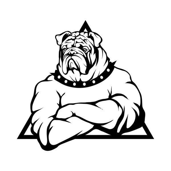 Bulldog logosu illüstrasyon — Stok Vektör