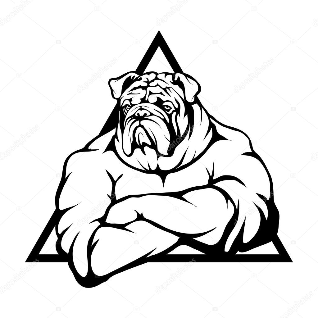 Bulldog logo. Vector illustration