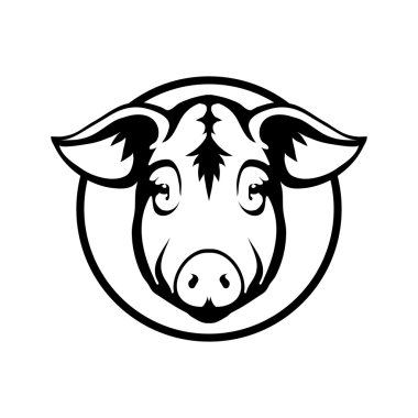 domuz logo illüstrasyon