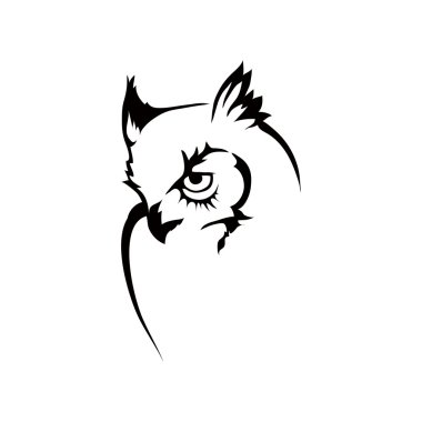 Baykuş logo illüstrasyon 