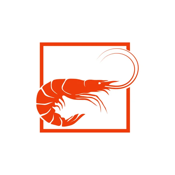 Logo crevettes saumure — Image vectorielle