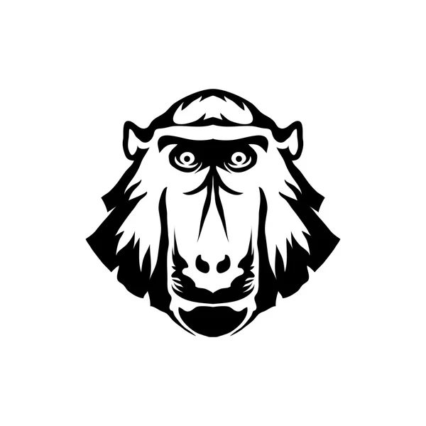 Illustration zum Affenlogo — Stockvektor