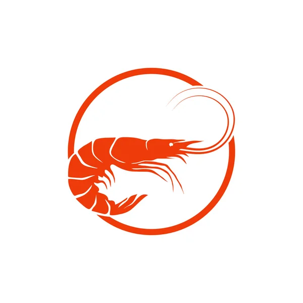 Logotipo de camarones salmuera — Vector de stock