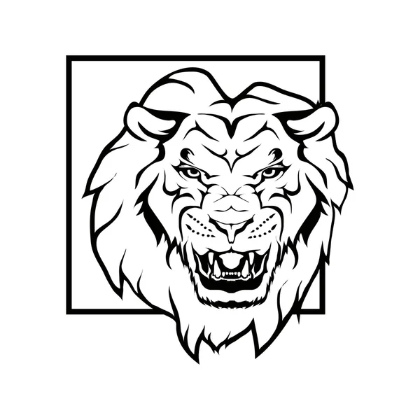 Ilustração do logotipo do leão — Vetor de Stock