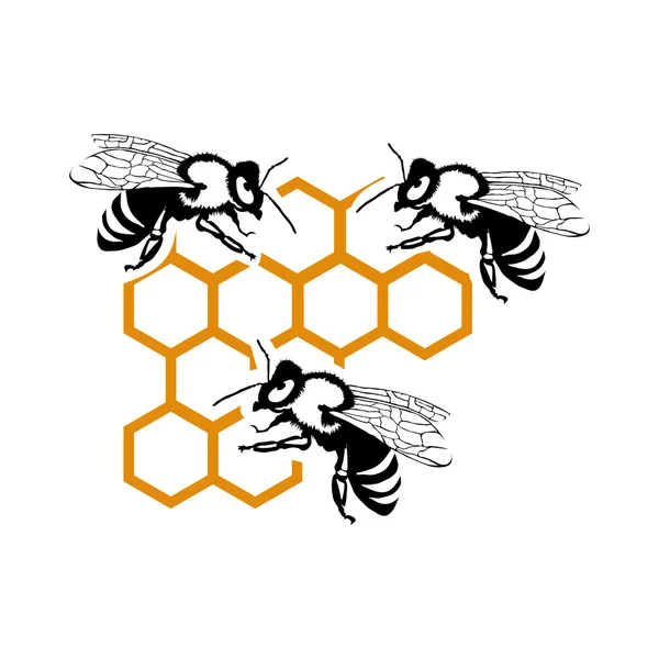 Illustration du logo abeille — Image vectorielle