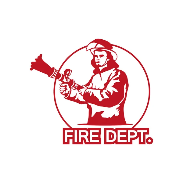 Иллюстрация логотипа пожарного — стоковый вектор