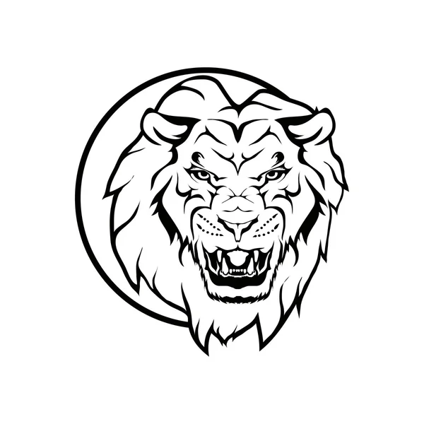 Aslan logo illüstrasyon — Stok Vektör