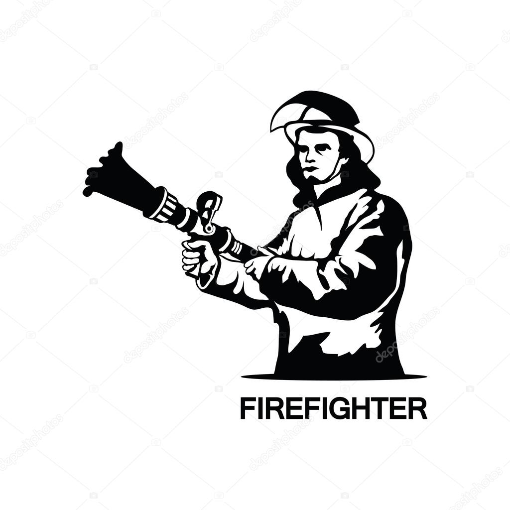 firefighter logo illustration