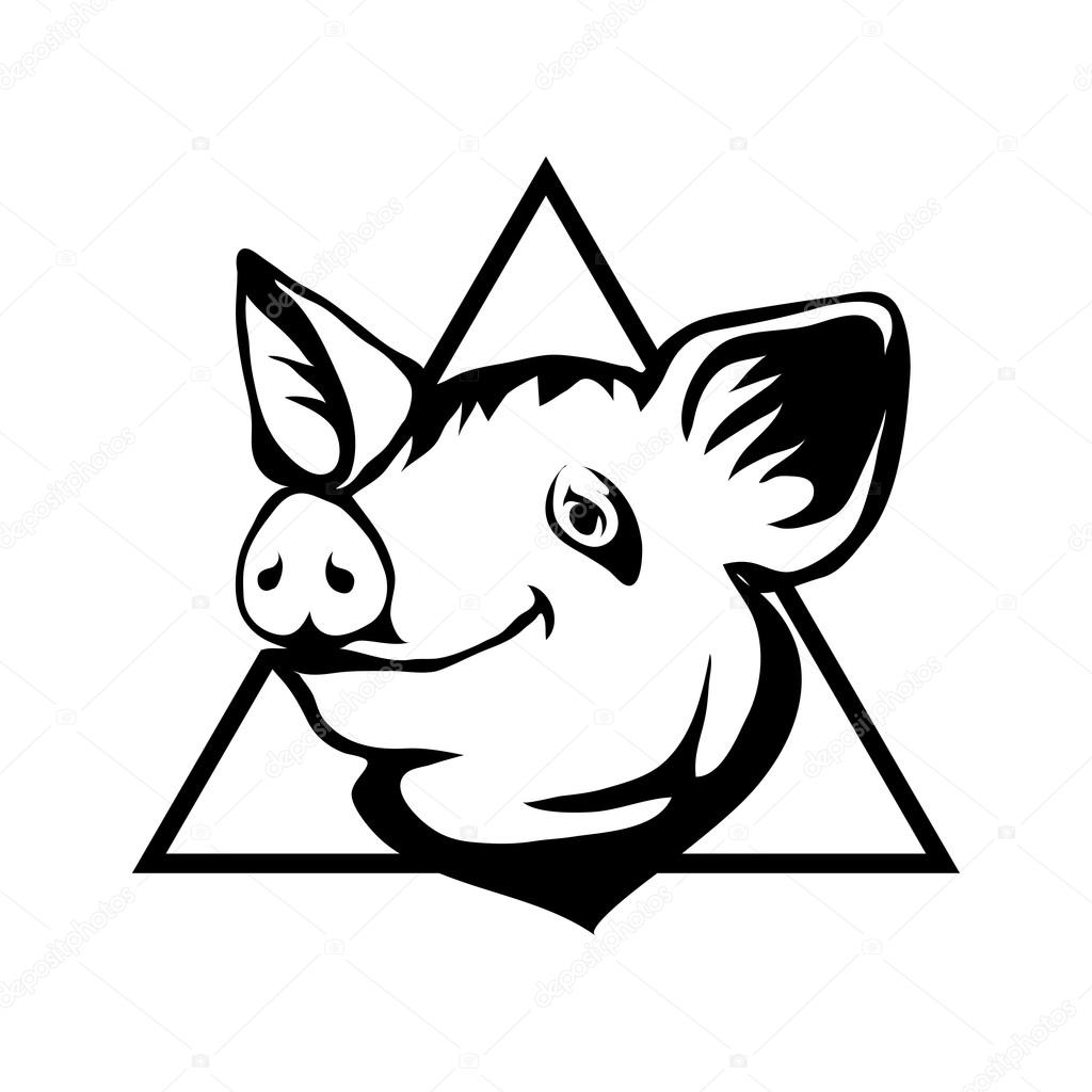 pig logo illustration