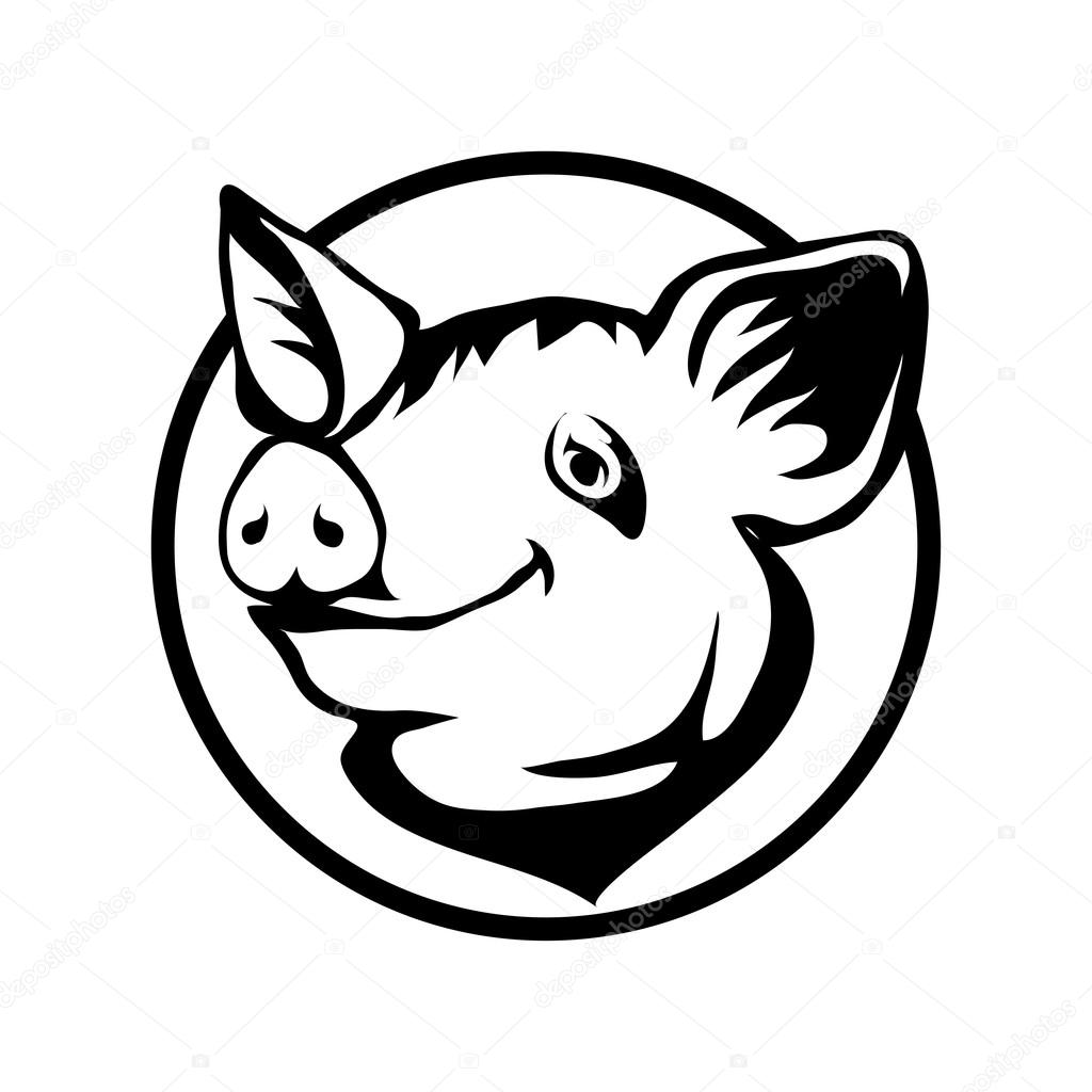 Pig logo illustration Stock Vector Image by ©korniakovstock@gmail.com