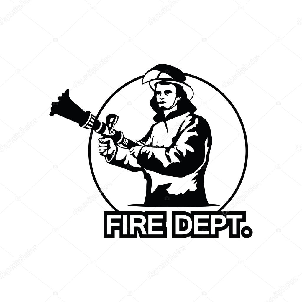 Firefighter logo vector illustration