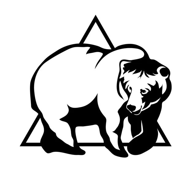 Logo dell'orso selvatico — Vettoriale Stock