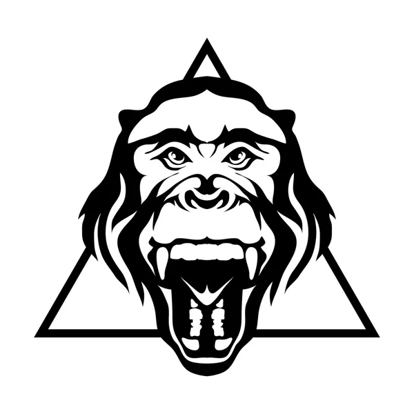 Logotipo del gorila ilustración — Archivo Imágenes Vectoriales