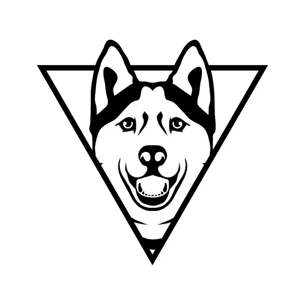 Husky hunden logotyp — Stock vektor