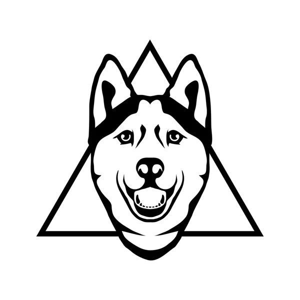 Perro husky Logo — Archivo Imágenes Vectoriales