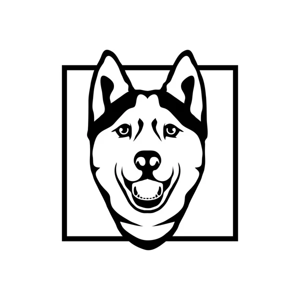 Husky hunden logotyp — Stock vektor